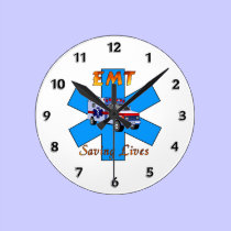 EMT Saving Livers wall clocks