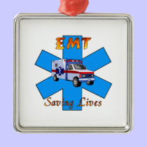EMT Saving Lives ornaments