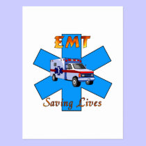EMT Saving Lives postcards