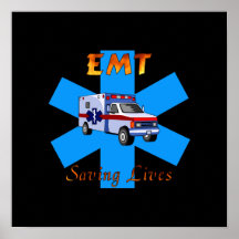 EMT Saving Lives Poster