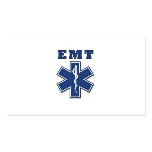 EMT Star of Life Business Cards (front side)