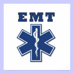 EMT STAR OF LIFE GIFT Posters, Framed Prints and Personalized Home Decor are great gifts for EMT's and Paramedics.