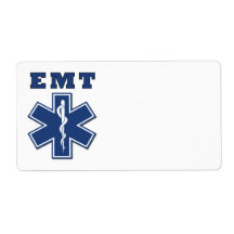 EMT Star of Life Shipping Labels