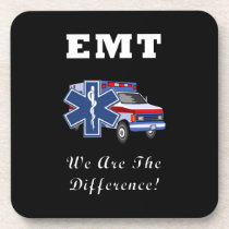 EMT We Are The Difference cork coasters