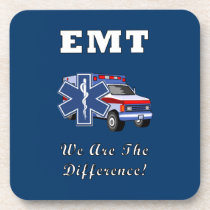 EMT We Are The Difference cork coasters