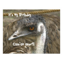 Emu Birthday Party invitations