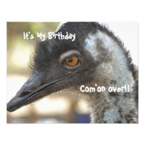 Emu Birthday Party invitations