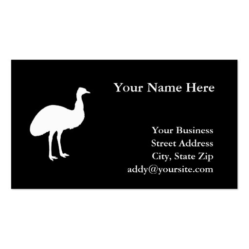 Emu Business Card Templates (front side)