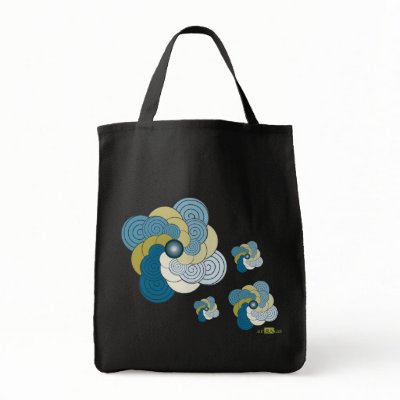 En Espiral azul dorado. Bag by arraias