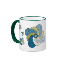 En Espiral azul dorado Mod. 2. Mug by arraias En Espiral azul dorado Mod. 2. Mug