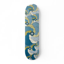 En Espiral azul dorado. Skateboard by arraias En Espiral azul dorado. Skateboard