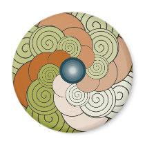 En Espiral verde teja. Magnets by arraias En Espiral verde teja. Magnets