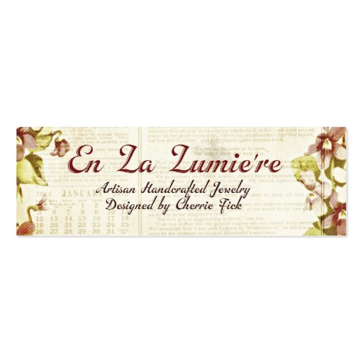 En La Lumiere Tag September 2012 Business Card (front side)