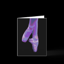 En Pointe Purple- Blank Note Card by phantomdancer En Pointe Purple- Blank Note Card
