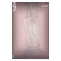 En pointe personalized stationery
