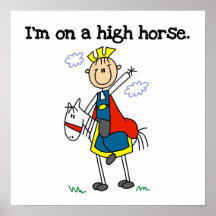 En un alto caballo impresiones