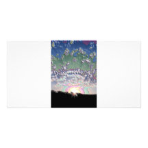 Enamel Setting sun Photo Greeting Card