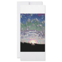Enamel Setting sun Personalized Rack Card