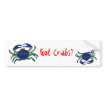 Enameled Blue Crab Bumper Stickers