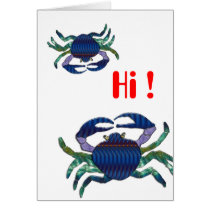 Enameled Blue Crab Cards