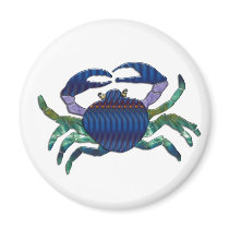 Enameled Blue Crab Magnets