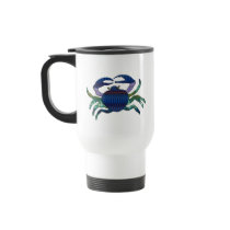 Enameled Blue Crab Mug
