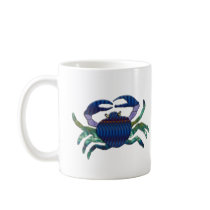 Enameled Blue Crab Mugs