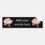 "Enameled" effect pastels rose Bumper Sticker