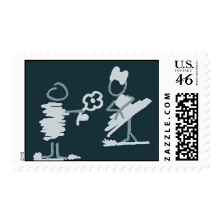 Enamoured. Postage stamp