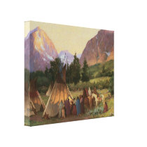 Encampment Montana 1902 Wrapped Canvas Stretched Canvas Print