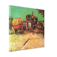 Encampment of Gypsies with Caravans Stretched Canvas Print