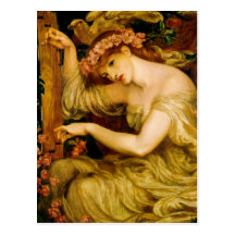 Encanto del mar de Dante Gabriel Rossetti Tarjeta Postal