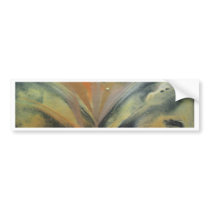 Encaustic black gold ray bumper stickers