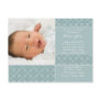 Encaustic Blue • Baptism Invitation Postcard