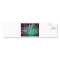 Encaustic green violet waves bumper stickers