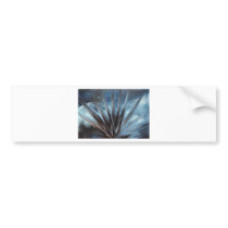 Encaustic Ice - Silver White Abstract bumper stickers