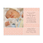 Encaustic Pink • Baptism Invitation Postcard