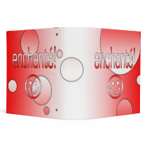 Enchanté! Canada Flag Colors Pop Art Vinyl Binder
