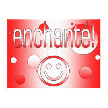 Enchanté! Canada Flag Colors Pop Art Gallery Wrap Canvas