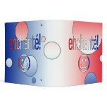 Enchanté! French Flag Colors Pop Art Vinyl Binders