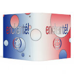Enchanté! French Flag Colors Pop Art 3 Ring Binder