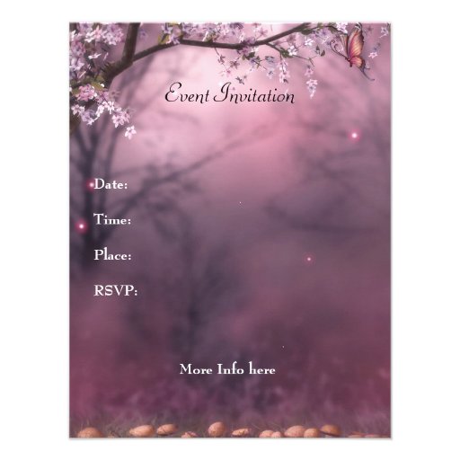 Enchanted Cherry Blossom Garden Butterfly Event Announcement