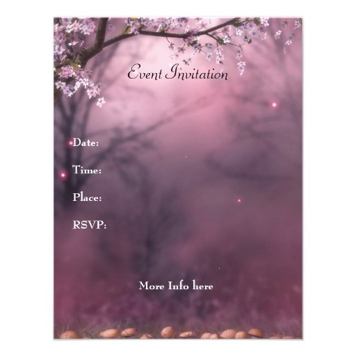 Enchanted Cherry Blossom Garden Event Invite