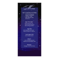 Enchanted Evening Nighttime Wedding Menu Custom Announcement