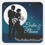 Enchanted Evening Nighttime Wedding | teal Sticker