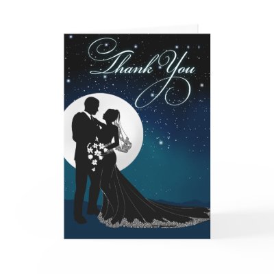 Enchanted Evening Nighttime Wedding Thank You Card