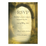 Enchanted Forest Arch Wedding RSVP Personalized Invitation