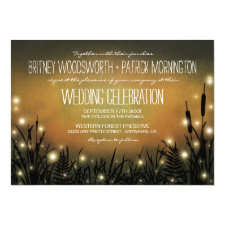 Enchanted Forest Firefly Wedding Invitations