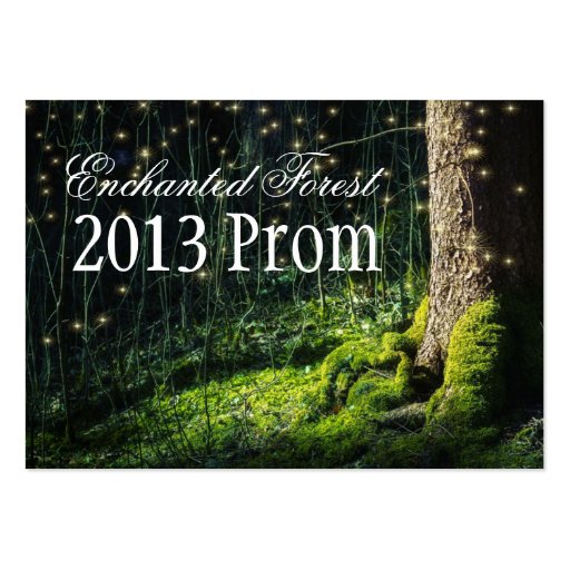 Enchanted Forest Prom Tickets - Invitations Business Card Template (front side)