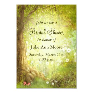 Enchanted Forest Scene 5x7 Paper Invitation Card